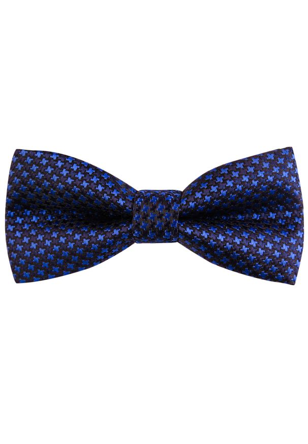 Modini - Granatowa mucha w drobny wzór C14. Kolor: niebieski. Materiał: poliester, tkanina. Styl: elegancki