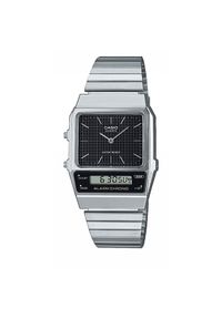 Zegarek Casio. Kolor: srebrny. Styl: vintage