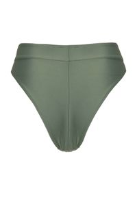 NOIRE SWIMWEAR - Dół od bikini w kolorze khaki High Leg. Stan: podwyższony. Kolor: zielony. Materiał: tkanina #5