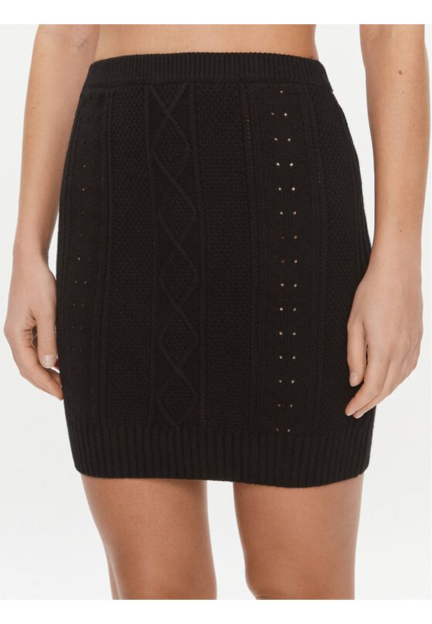 Guess Spódnica mini W4RD58 Z37L1 Czarny Slim Fit. Kolor: czarny. Materiał: bawełna, syntetyk