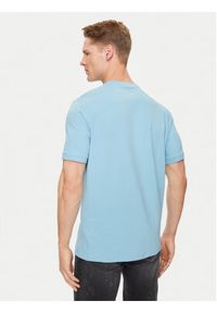 Karl Lagerfeld - KARL LAGERFELD T-Shirt 755055 542221 Niebieski Regular Fit. Typ kołnierza: dekolt w karo. Kolor: niebieski. Materiał: bawełna #3
