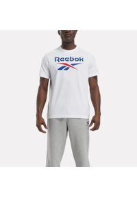 Koszulka fitness męska Reebok krótki rękaw. Materiał: bawełna. Długość rękawa: krótki rękaw. Długość: krótkie. Sport: fitness