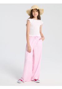 Sinsay - Spodnie wide leg z wiskozy - wielobarwny. Materiał: wiskoza #1