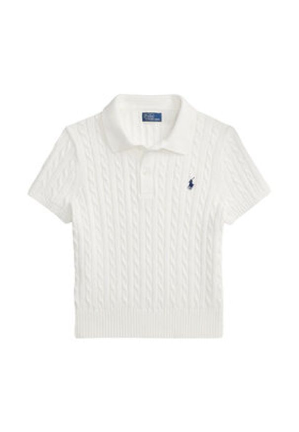 Polo Ralph Lauren Polo 211972118501 Biały Slim Fit. Typ kołnierza: polo. Kolor: biały. Materiał: bawełna