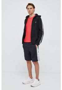Lacoste bluza męska kolor czarny z kapturem z nadrukiem SH5065-031. Typ kołnierza: kaptur. Kolor: czarny. Materiał: dzianina. Wzór: nadruk #5