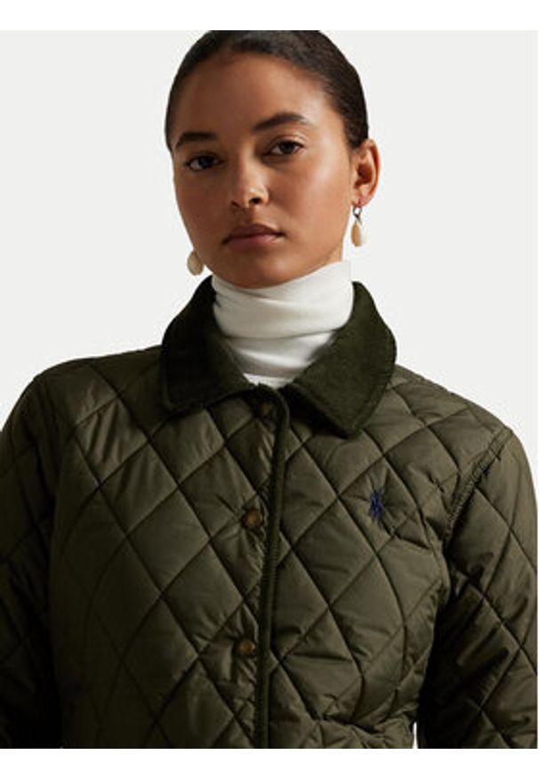 Polo Ralph Lauren Kurtka przejściowa 211965336001 Zielony Straight Fit. Typ kołnierza: polo. Kolor: zielony. Materiał: syntetyk