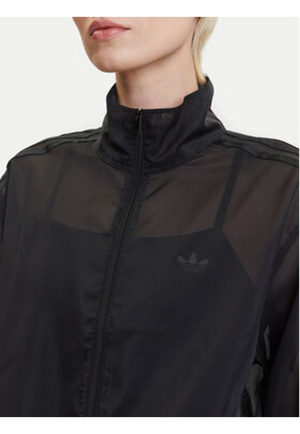 Adidas - adidas Bluza adicolor Sheer JN6130 Czarny Loose Fit. Kolor: czarny. Materiał: syntetyk