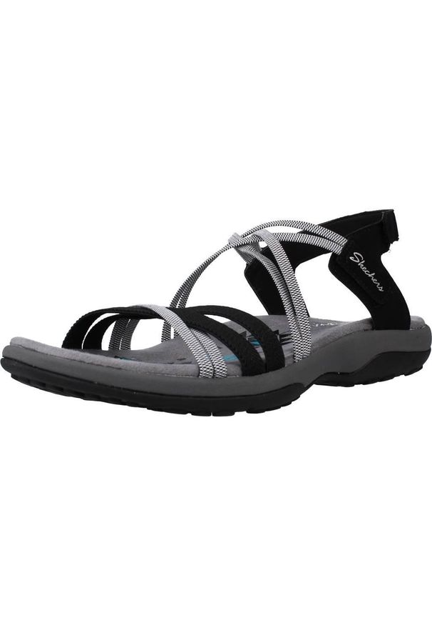 skechers - Buty do chodzenia damskie Skechers Reggae Slim Takes Two. Zapięcie: bez zapięcia. Kolor: czarny. Materiał: guma, syntetyk, materiał. Sezon: lato. Sport: turystyka piesza