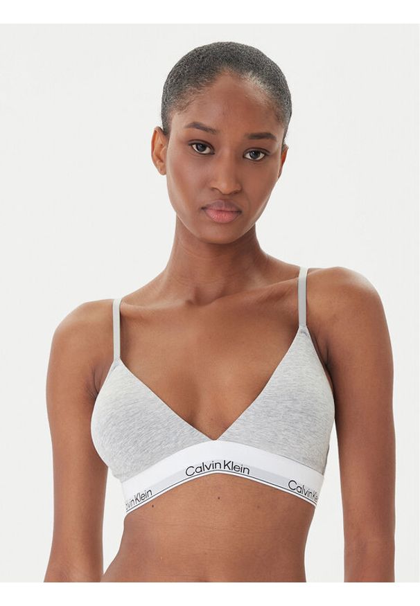Calvin Klein Underwear Biustonosz braletka LV00QF8498 Szary. Kolor: szary. Materiał: bawełna
