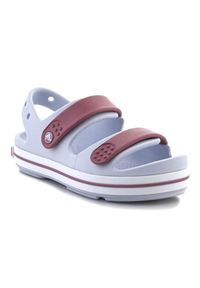 Sandały Crocs Crocband Cruiser Sandal 209423-5AH niebieskie. Okazja: na plażę, na uczelnię. Zapięcie: rzepy. Kolor: niebieski. Materiał: materiał. Wzór: paski. Styl: elegancki