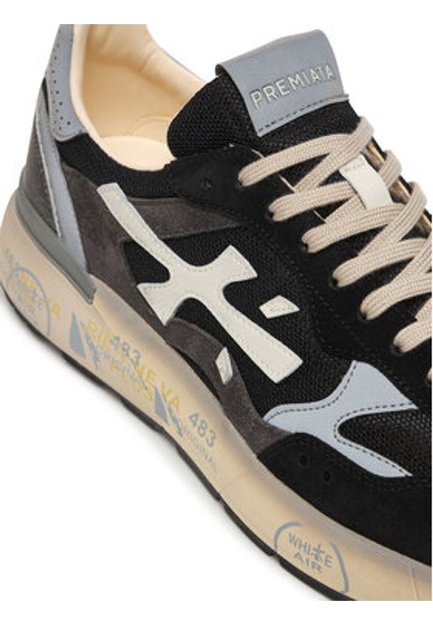 Premiata Sneakersy Mick0.1 Var 8119 Czarny. Kolor: czarny. Materiał: skóra, zamsz