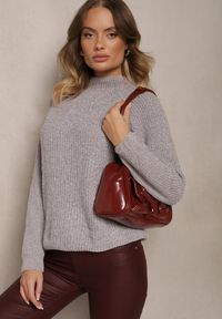 Renee - Szary Casualowy Golf z Wiskozą Zerinia. Okazja: na co dzień. Typ kołnierza: golf. Kolor: szary. Materiał: wiskoza. Styl: casual #3