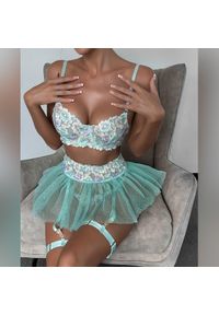 Intica - Komplet bielizny z delikatnymi zdobieniami na każdą okazję Idalina. Kolor: wielokolorowy. Materiał: materiał. Wzór: aplikacja #3