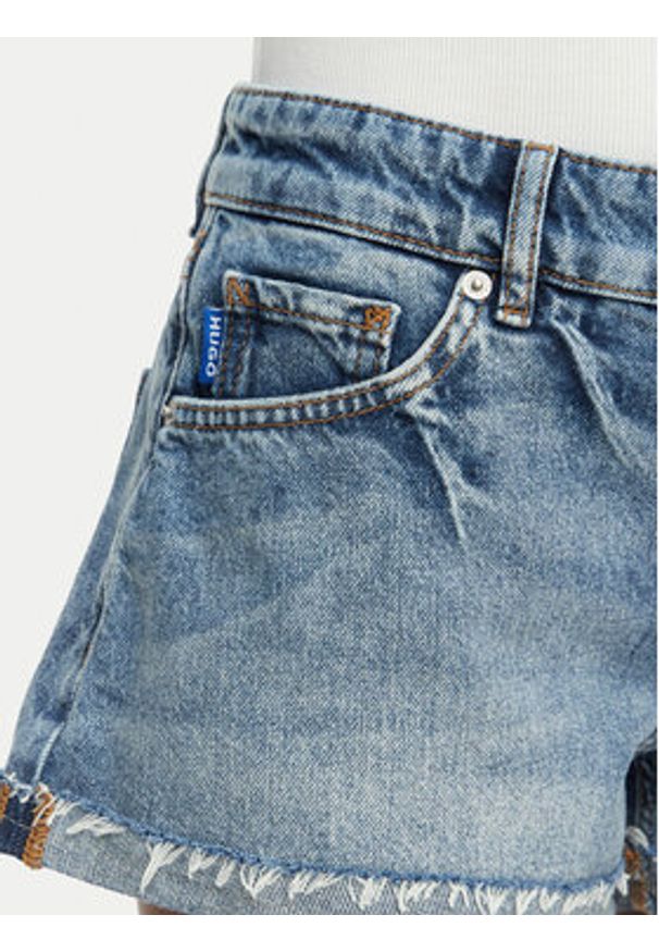 Hugo - HUGO Szorty jeansowe Galimon 50559052 Niebieski Regular Fit. Kolor: niebieski. Materiał: bawełna