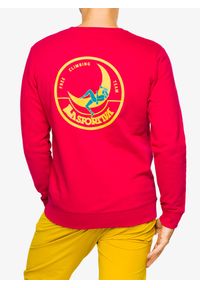 LA SPORTIVA - Bluza bez kaptura męska La Sportiva Climbing on the Moon Sweatshirt. Typ kołnierza: bez kaptura. Kolor: różowy