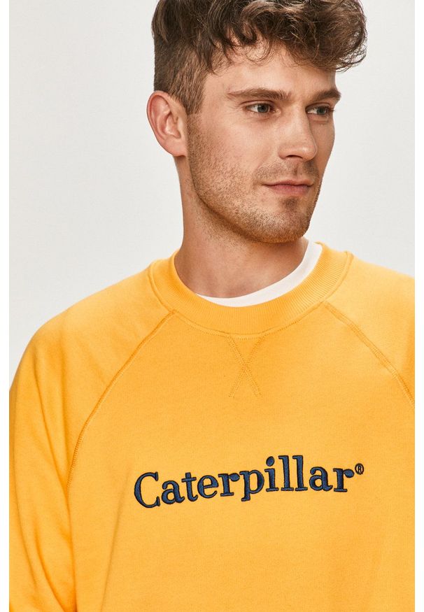 CATerpillar - Caterpillar - Bluza. Okazja: na co dzień. Kolor: żółty. Wzór: nadruk. Styl: casual