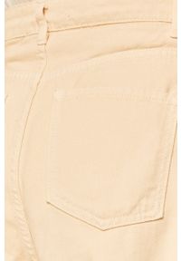 ANSWEAR - Answear - Jeansy. Kolor: kremowy. Materiał: jeans. Wzór: gładki #3