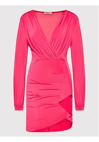 Rinascimento Sukienka koktajlowa CFC0107346003 Różowy Slim Fit. Kolor: różowy. Materiał: syntetyk. Styl: wizytowy