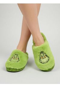 Sinsay - Kapcie ze sztucznym futerkiem Grinch - zielony. Kolor: zielony. Materiał: futro #1