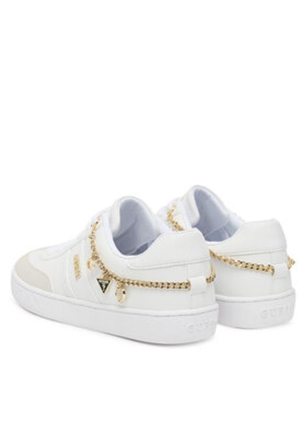 Guess Sneakersy FLTNAO LEA12 Biały. Kolor: biały. Materiał: skóra