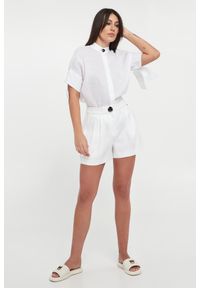 Armani Exchange - Szorty damskie lniane ARMANI EXCHANGE. Materiał: len #1