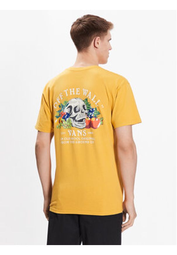 Vans T-Shirt Ground Up VN0006DF Żółty Regular Fit. Kolor: żółty. Materiał: bawełna