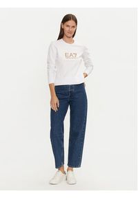 EA7 Emporio Armani Bluza 8NTM35 TJTXZ 0186 Biały Regular Fit. Kolor: biały. Materiał: bawełna #3