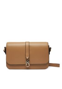 TOMMY HILFIGER - Tommy Hilfiger Torebka Th Libre Flap Crossover AW0AW17723 Brązowy. Kolor: brązowy. Materiał: skórzane