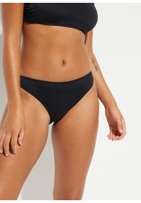 bonprix - Figi bikini z typowym wycięciem na nogi. Kolor: czarny. Materiał: poliamid