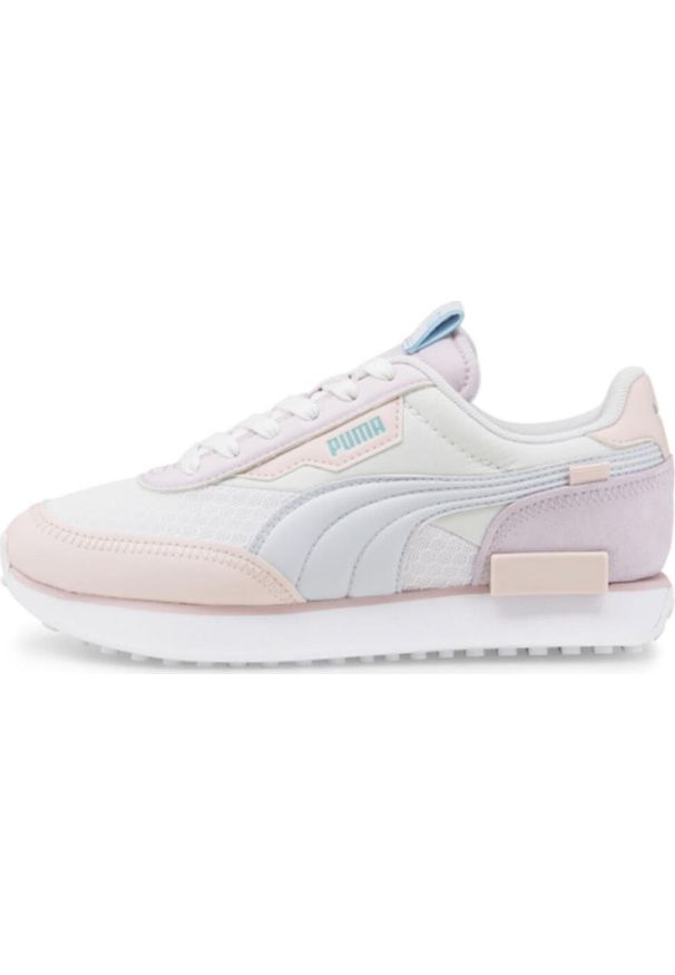 Buty do chodzenia damskie Puma Future Rider. Zapięcie: sznurówki. Kolor: biały, wielokolorowy, różowy. Materiał: materiał. Szerokość cholewki: normalna. Sport: turystyka piesza