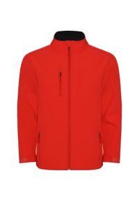 ROLY - Męska Kurtka Soft Shell Nebraska. Kolor: czerwony. Sport: turystyka piesza