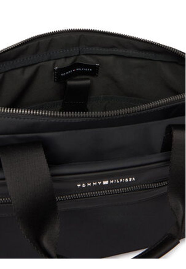 TOMMY HILFIGER - Tommy Hilfiger Torba na laptopa Th Repreve Computer Bag AM0AM14149 Czarny. Kolor: czarny. Materiał: materiał