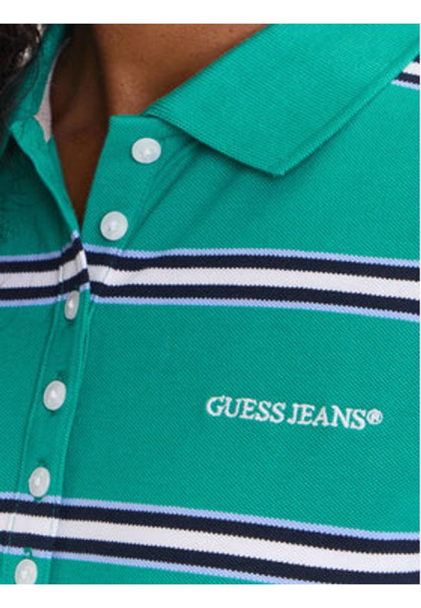 Guess Jeans Top 176097 Zielony Classic Fit. Kolor: zielony. Materiał: bawełna