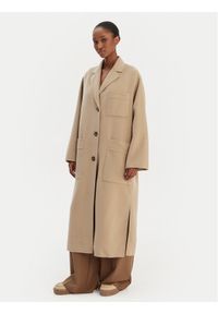 Weekend Max Mara Płaszcz wełniany Galosce 2615011021 Beżowy Relaxed Fit. Kolor: beżowy. Materiał: wełna #1