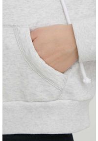Hollister Co. bluza damska kolor szary z kapturem melanżowa. Typ kołnierza: kaptur. Kolor: szary. Wzór: melanż #5