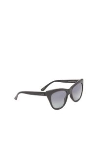 Kazar - Czarne przeciwsłoneczne okulary damskie. Kolor: czarny. Materiał: materiał #5