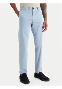 BOSS Chinosy 50510933 Błękitny Slim Fit. Kolor: niebieski. Materiał: bawełna #1