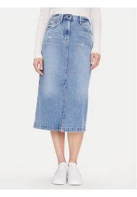 Tommy Jeans Spódnica jeansowa Claire Midi Skirt Bi8036 DW0DW21292 Niebieski Regular Fit. Kolor: niebieski. Materiał: bawełna #1