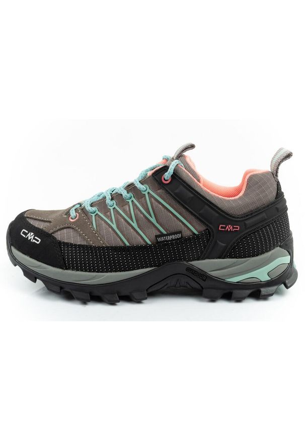 Buty damskie trekkingowe CMP Rigel wodoodporne. Kolor: wielokolorowy. Materiał: materiał, skóra. Szerokość cholewki: normalna