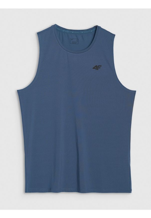 4f - 4F Tank top treningowy szybkoschnący męski - granatowy S. Kolor: niebieski