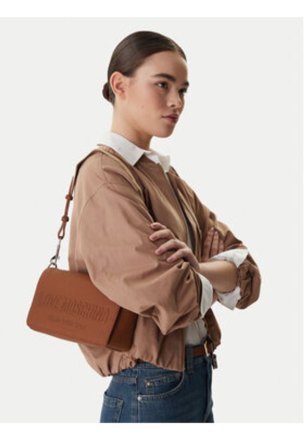 Love Moschino - LOVE MOSCHINO Torebka JC4046PP1OLE0200 Brązowy. Kolor: brązowy. Materiał: skórzane