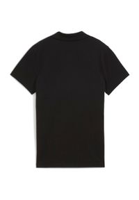 Koszulka Puma Ess Polo, Kobiety. Typ kołnierza: polo. Kolor: czarny. Materiał: materiał, bawełna