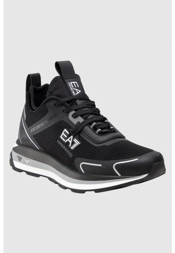 EA7 Emporio Armani - EA7 Czarne sneakersy męskie. Kolor: czarny