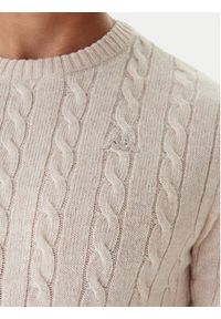 Kappa Sweter 63111DW Beżowy Regular Fit. Kolor: beżowy. Materiał: wełna #3