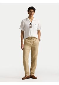 Polo Ralph Lauren Koszula 710966421007 Biały Classic Fit. Typ kołnierza: polo. Kolor: biały. Materiał: len #6