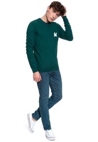 Mustang - MUSTANG Emil C Jumper MĘSKI SWETER KLASYCZNY DEEP TEAL 1008650 6433. Styl: klasyczny #3
