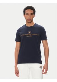 Aeronautica Militare T-Shirt 251TS2410J592 Granatowy Regular Fit. Kolor: niebieski. Materiał: bawełna