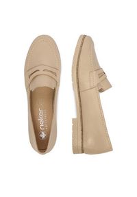 Rieker Loafersy 45300-63 Beżowy. Kolor: beżowy. Materiał: skóra #4