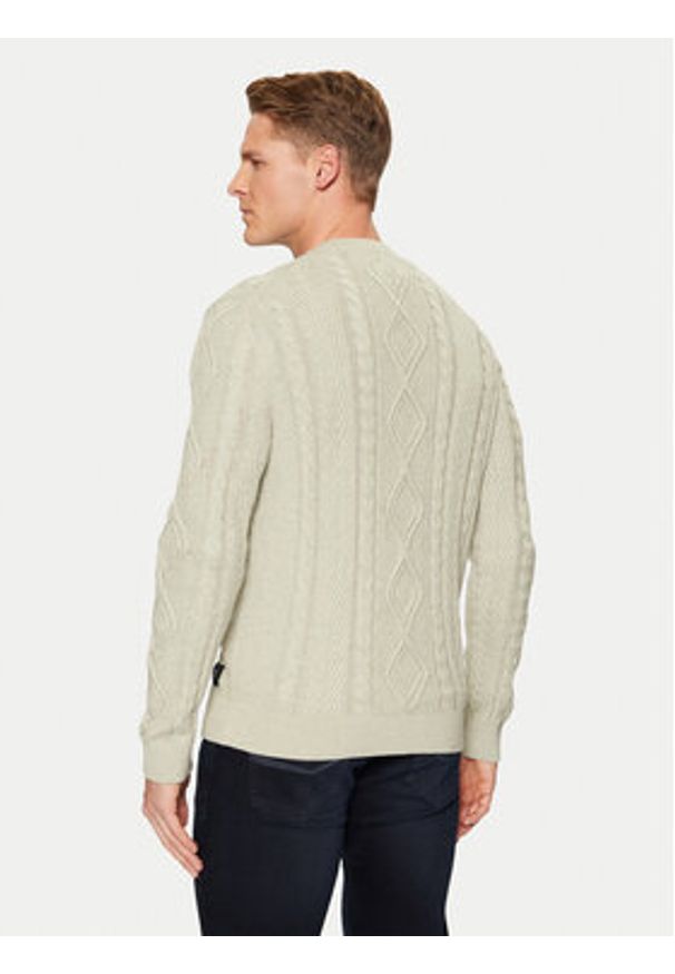 s.Oliver Sweter 2152198 Beżowy Regular Fit. Kolor: beżowy. Materiał: bawełna