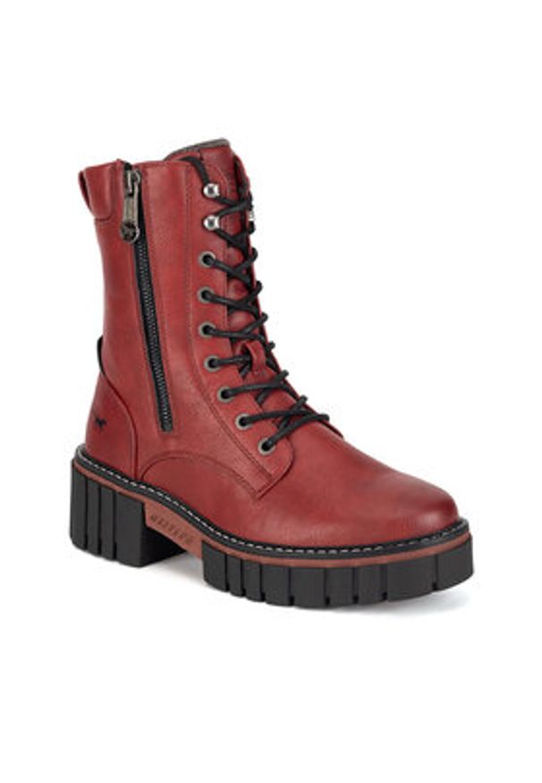 Mustang Botki 1447-504 Czerwony. Kolor: czerwony. Materiał: materiał